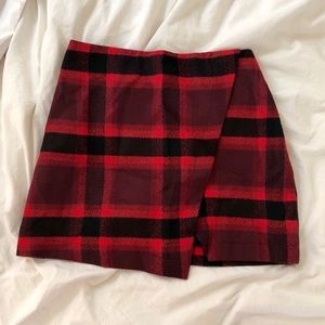 Abercrombie Asymmetrical Plaid Mini Skirt